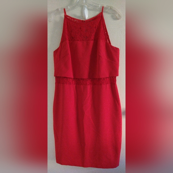 AIDAN MATTOX WOMEN'S/MISSES SIZE 12 RED OCCASION DRESS PARTY DATE WEDDING - Picture 1 of 10